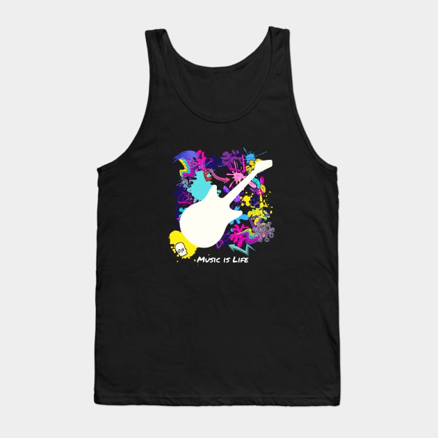 Guitar Art Tank Top by Dreanpitch